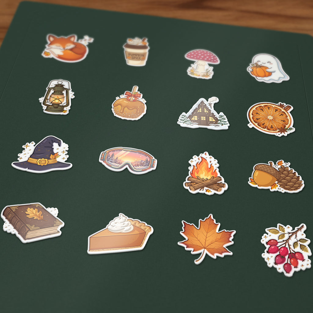 Cozy Autumn Sticker Sheets – 100 Cute Fall Raised UV Stickers – PRESSÉ ...