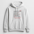 My Goals for 2027 white hoodie – funny New Year resolutions list with crossed-out goals like buy a house plant, Gildan 18500