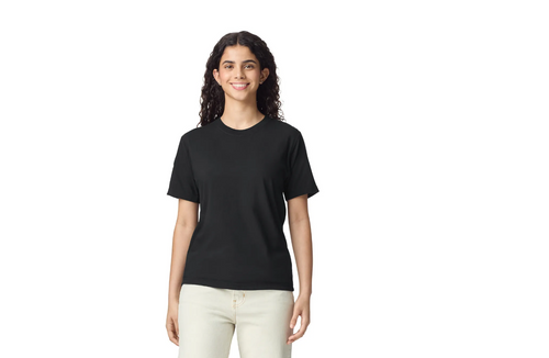 Blank black Comfort Colors 1717 garment-dyed heavyweight unisex t-shirt, plain tee
