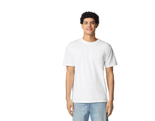 Blank white Comfort Colors 1717 garment-dyed heavyweight unisex t-shirt, plain tee